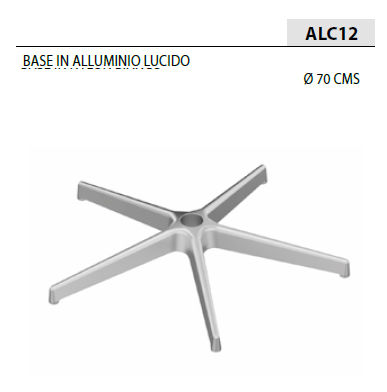 Base Alluminio Lucido Ø70 [+€46,00]